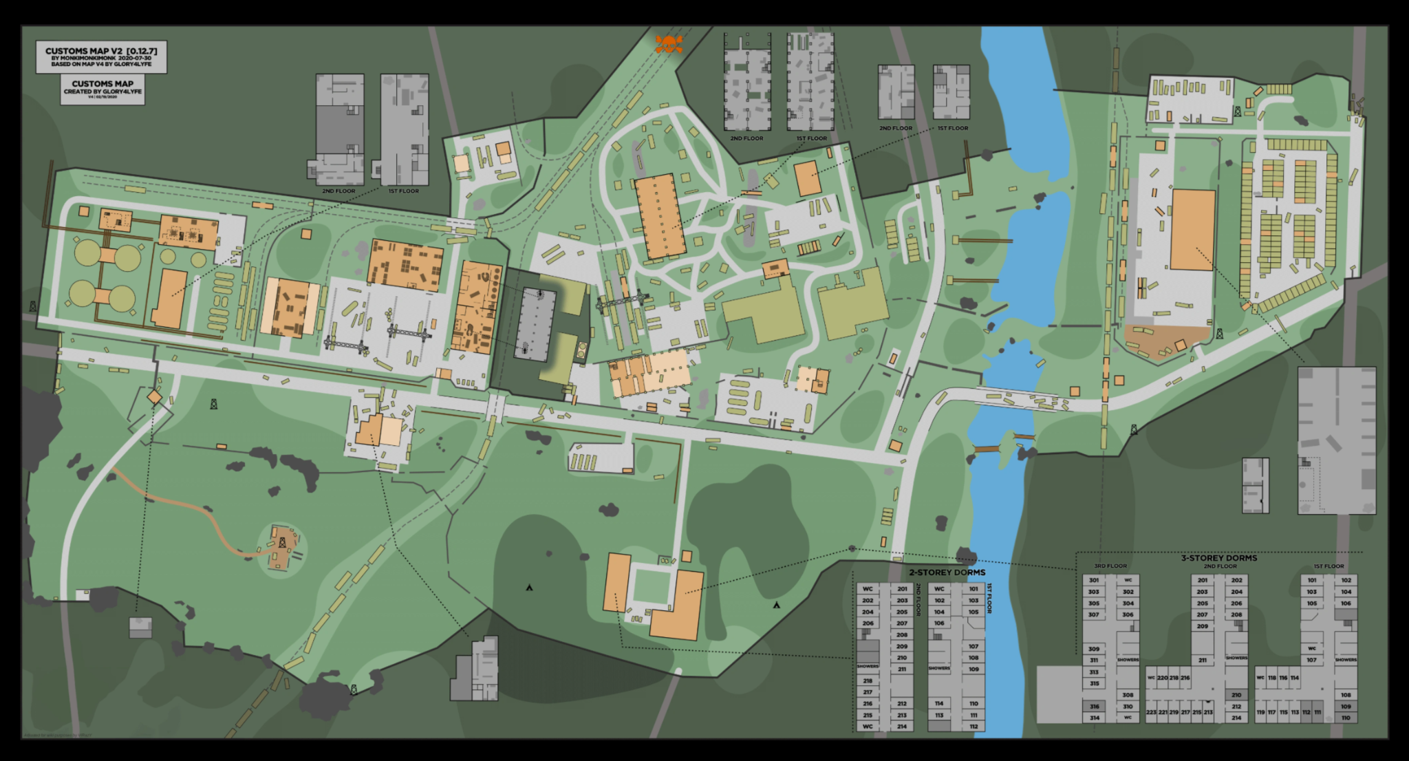 Customs map